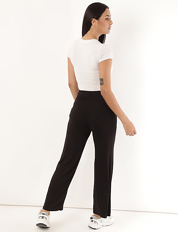 Viscose Mix Plain Loose Fit Trouser