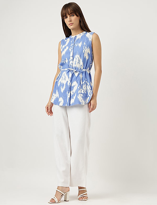 Tye-Dye Band Neck Top