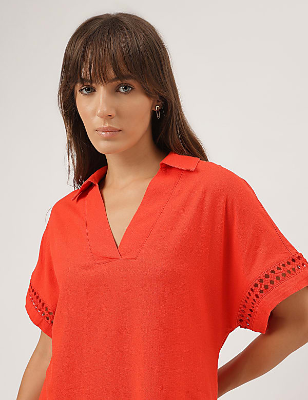 Short Sleeves Plain Midi Dress