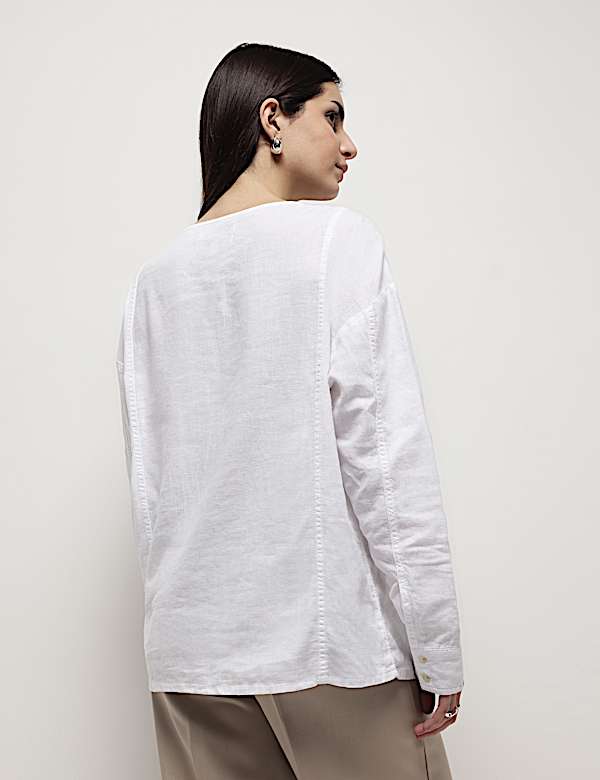 Linen Rich Full Sleeves Shirt