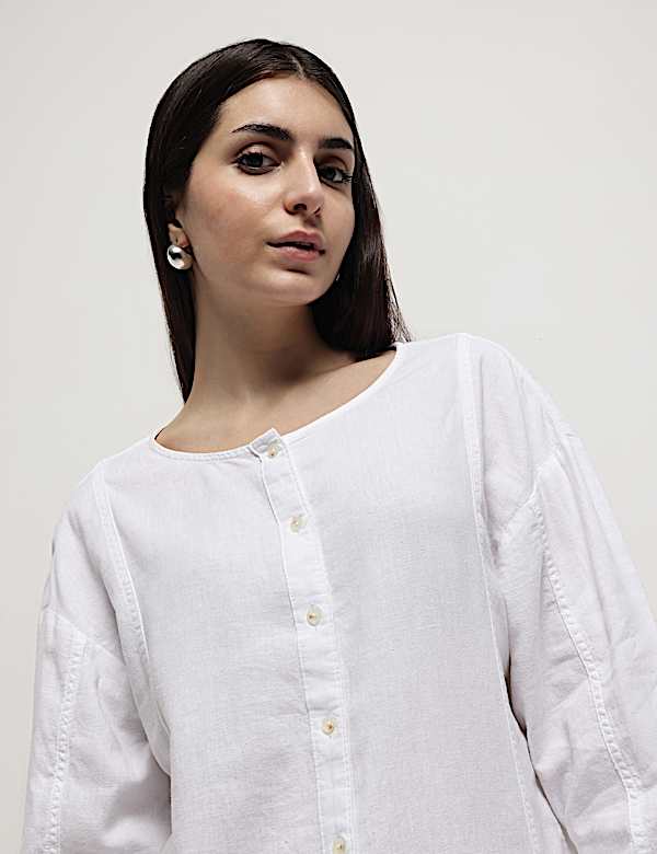 Linen Rich Full Sleeves Shirt