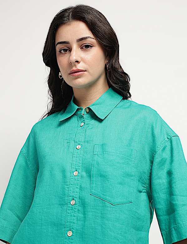 Pure Linen 3/4th Sleeve Shirt