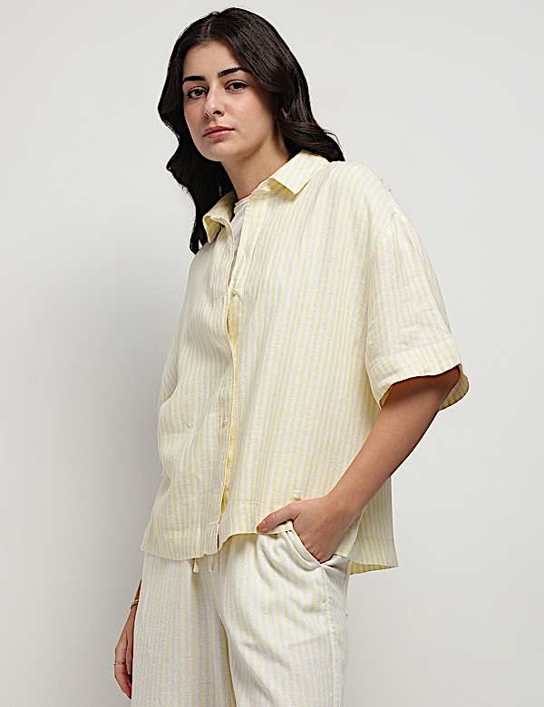 Pure Linen Stripes Shirt