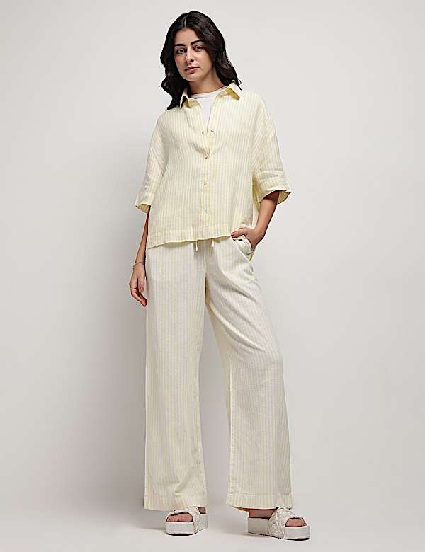 Pure Linen Stripes Shirt