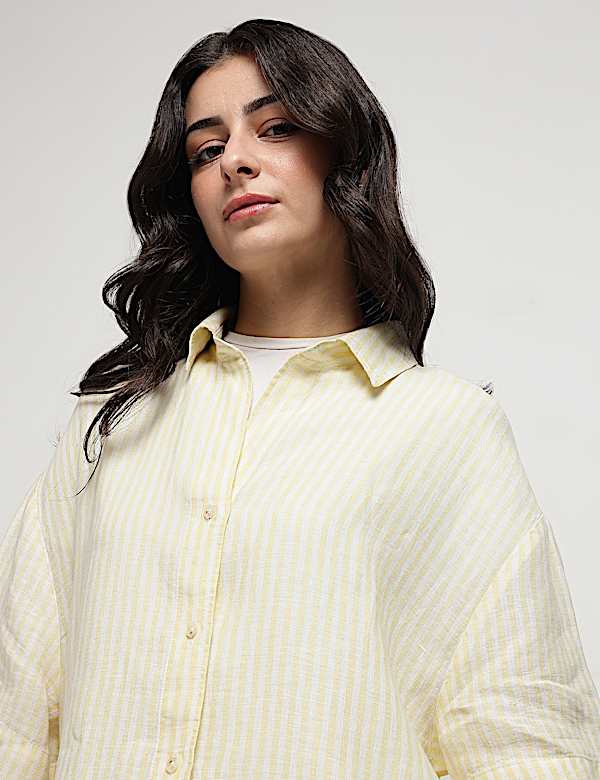 Pure Linen Stripes Shirt