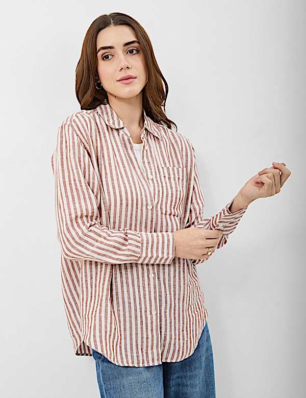 Pure Linen Striped Shirt
