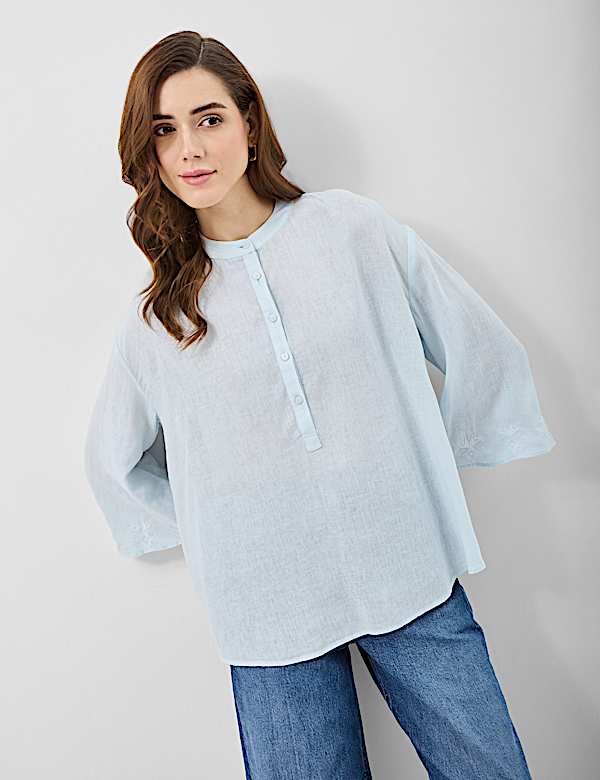 Linen-Rich Embroidered Tunic