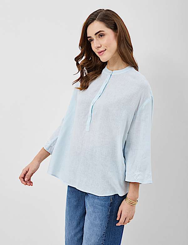 Linen-Rich Embroidered Tunic