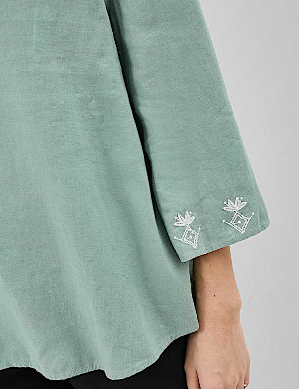 Linen-Rich Embroidered Tunic