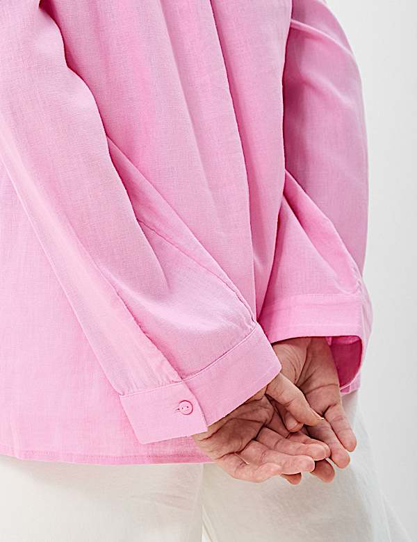 Linen Rich Longline Tunic Shirt