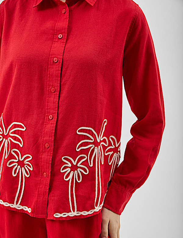 Linen Blend Safari Shirt
