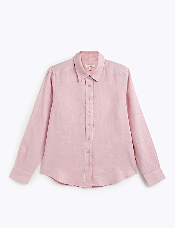 Regular Fit Pure Linen Polka Dot Shirt