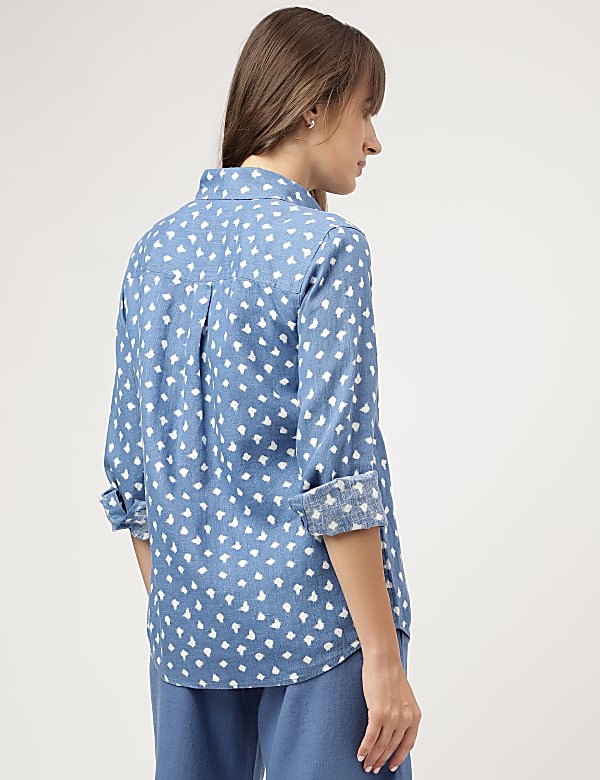 Pure Linen Printed Shirt