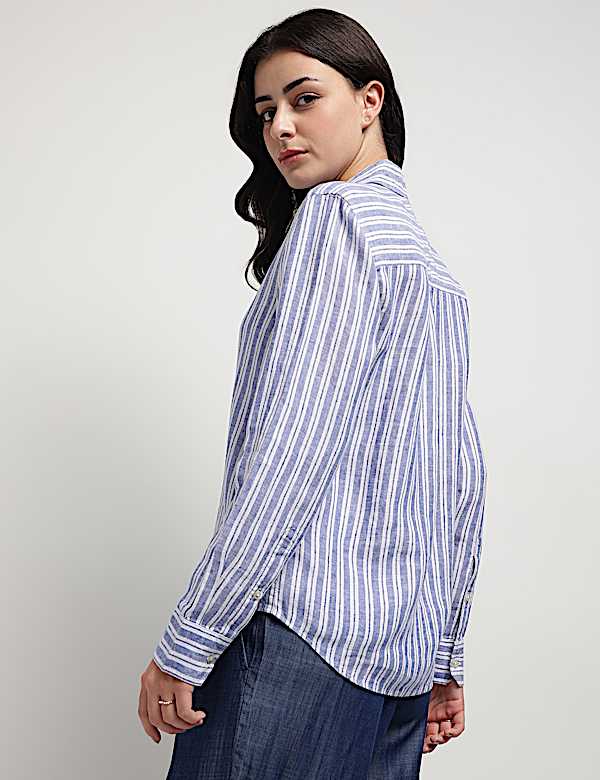 Pure Linen Bengal Stripes Shirt