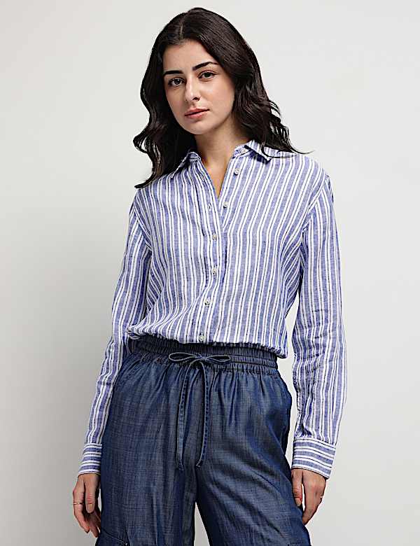 Pure Linen Bengal Stripes Shirt