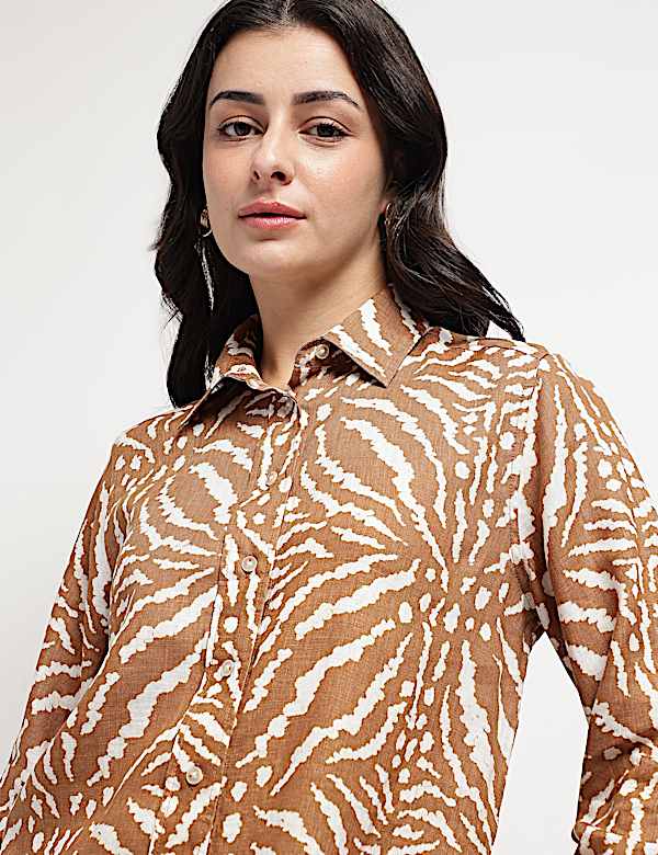 Pure Linen Tie-Dye Shirt