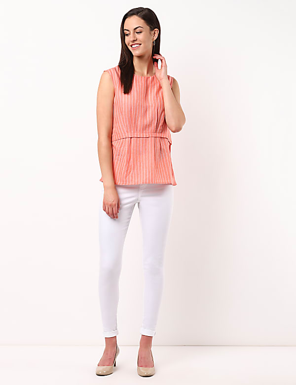 Linen Mix Stripe Tunic