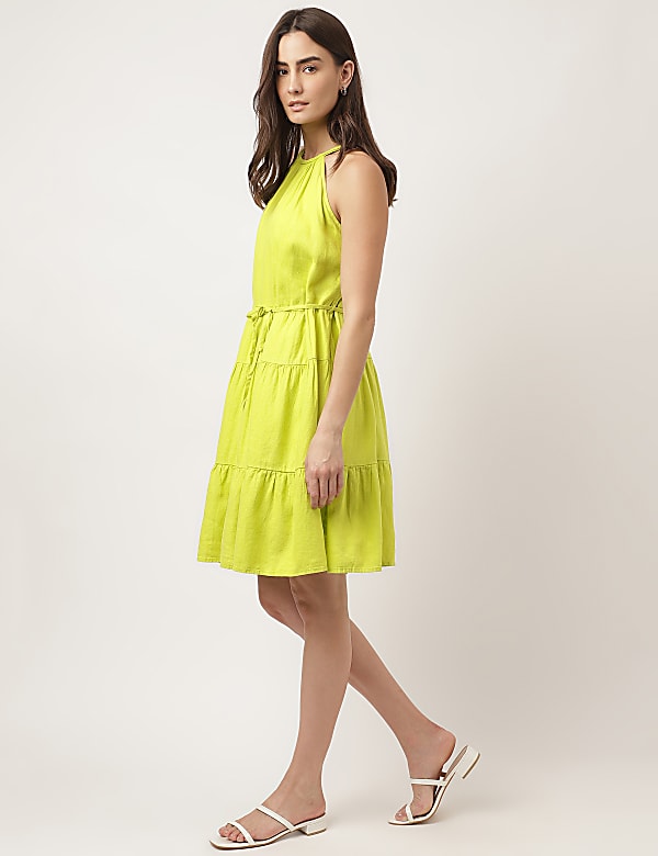 Plain Halter Neck Mini Dress