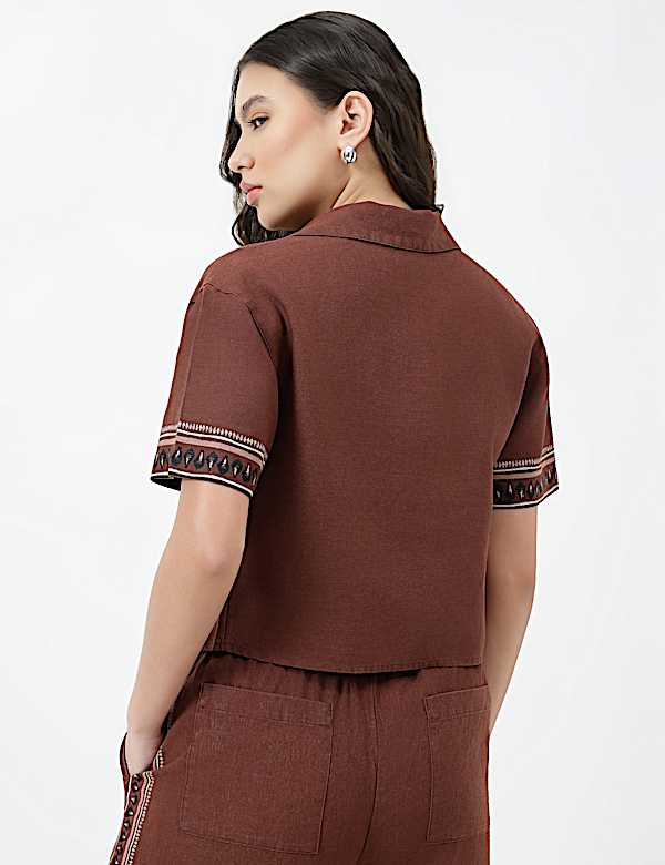 LINEN RICH SHORT SLEEVE SHIRT