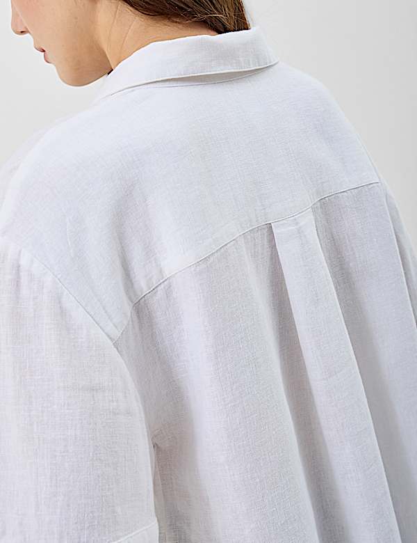 Linen Rich Cropped Shirt