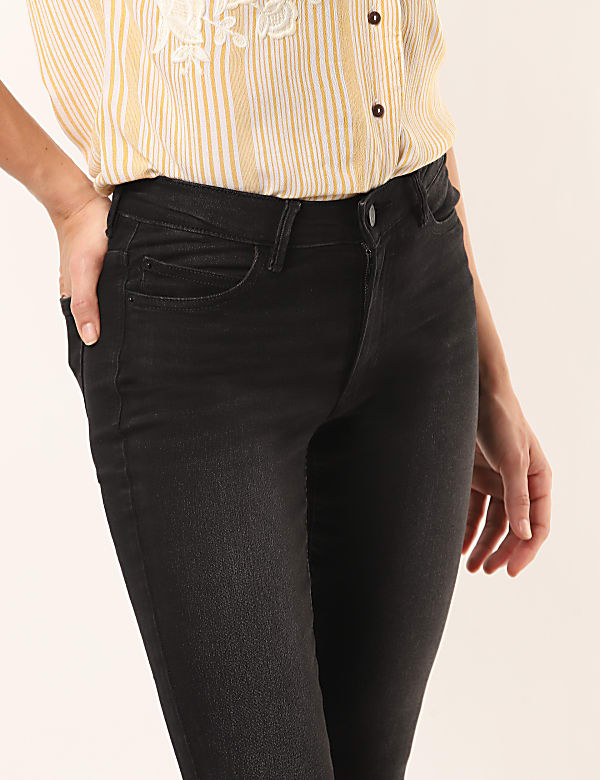 Cotton Mix Plain Super Skinny Fit Jeans