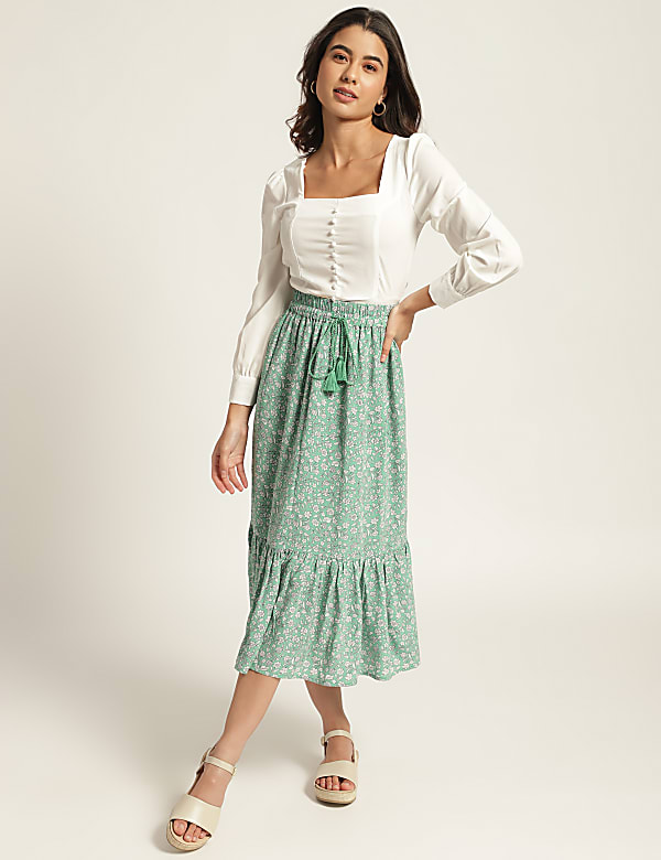 Green skirt marks and spencer outlet