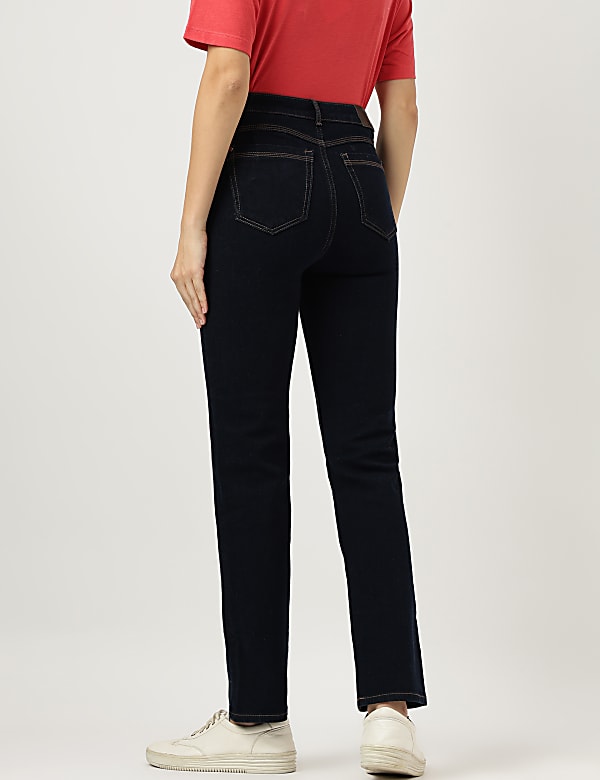Straight Leg Mid Waist Jeans