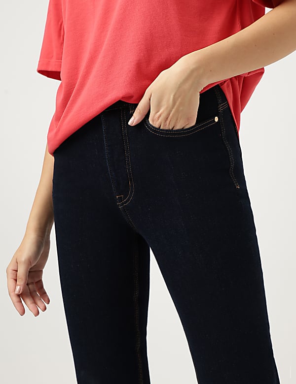 Straight Leg Mid Waist Jeans
