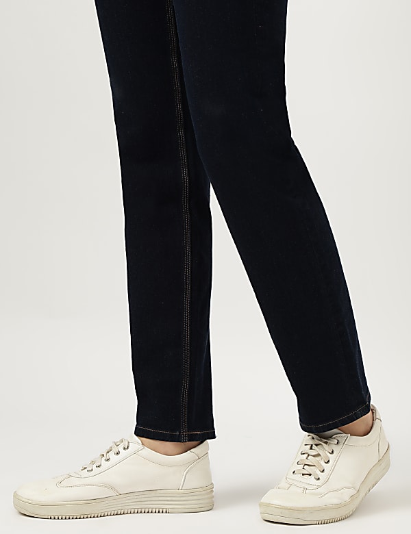 Straight Leg Mid Waist Jeans