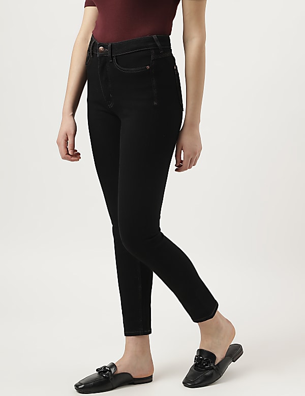 Cotton Mix Plain Slim Fit Jeans