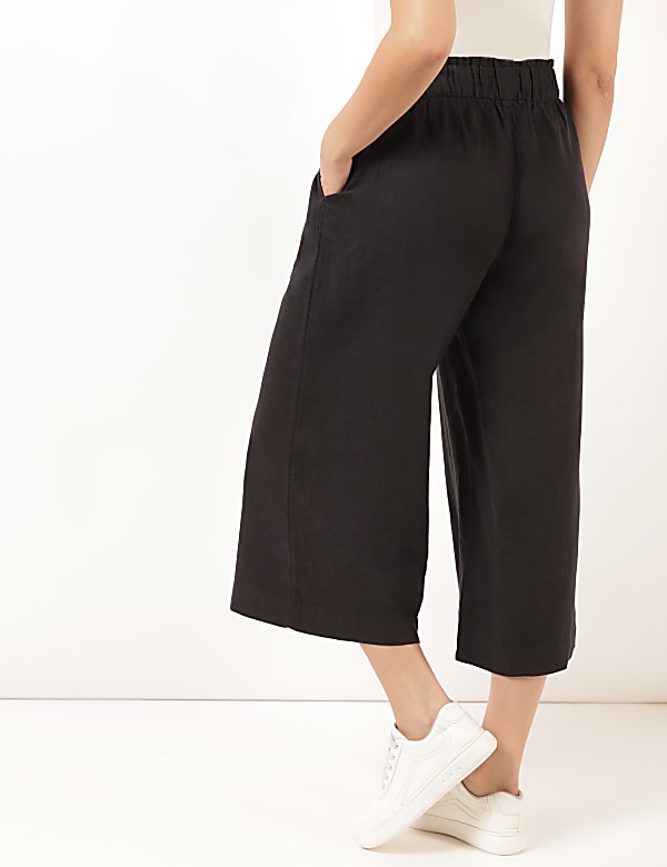 Linen Mix Plain Regular Fit Palazzo