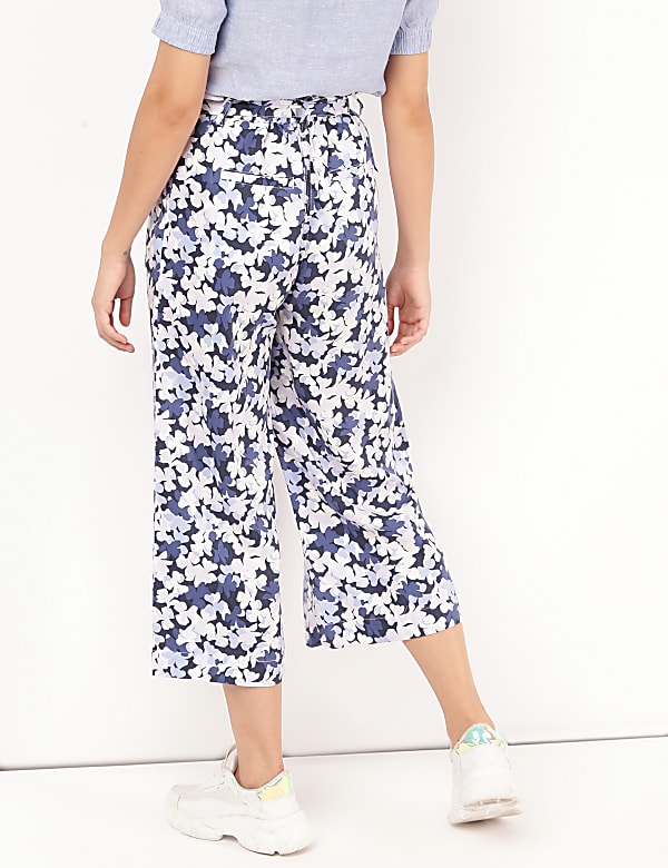 Pure Lyocell Printed Regular Fit Culottes