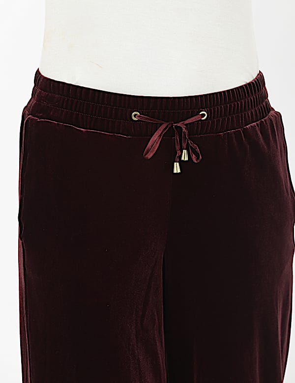 Velour Wide Leg Jogger