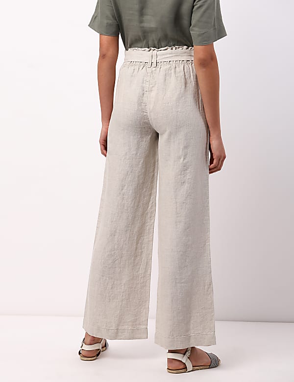 Pure Linen Wide Leg Trousers