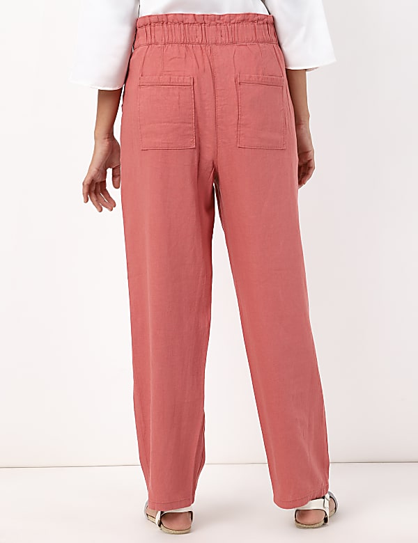 Linen Rich Paperbag Tapered Trousers