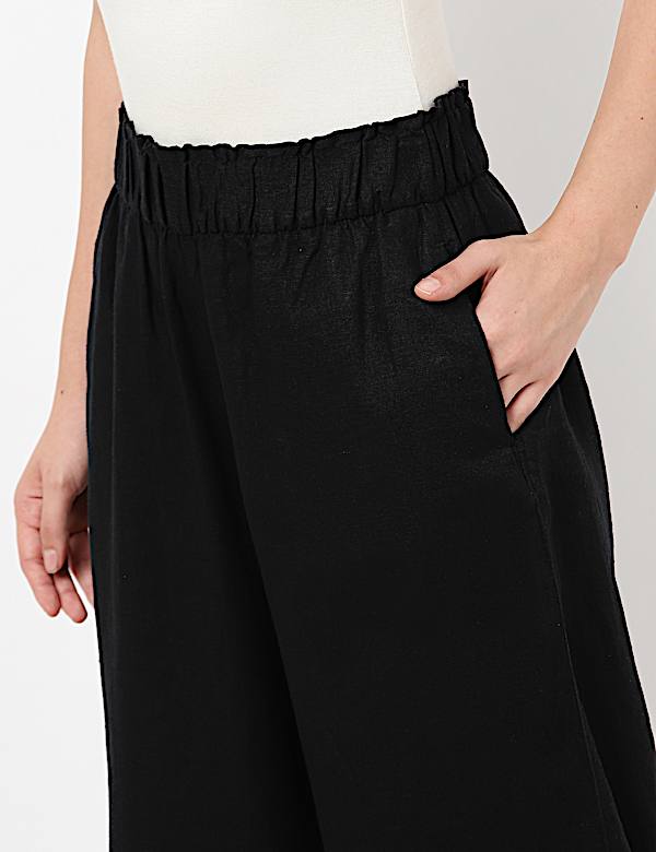 Linen Mix Plain Regular Fit Trouser