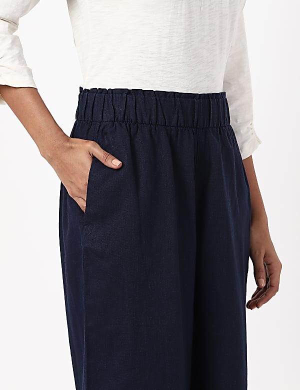 Linen Mix Plain Trouser