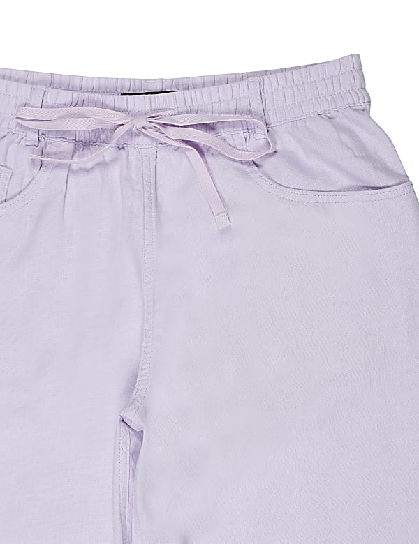 Flax Linen Mix Plain Regular Fit Trouser