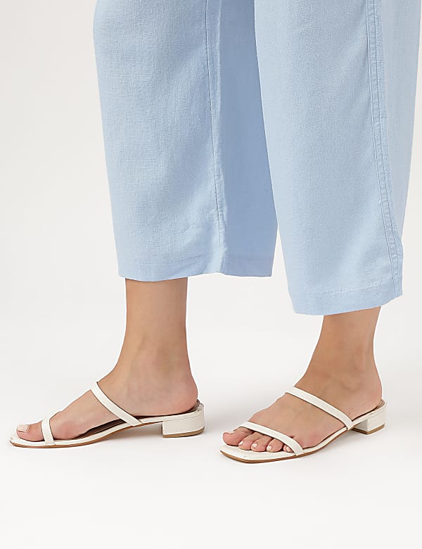 Linen Rich Wide Leg Trousers