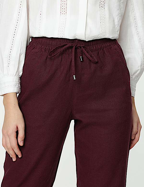 Linen Rich Straight Leg Trousers