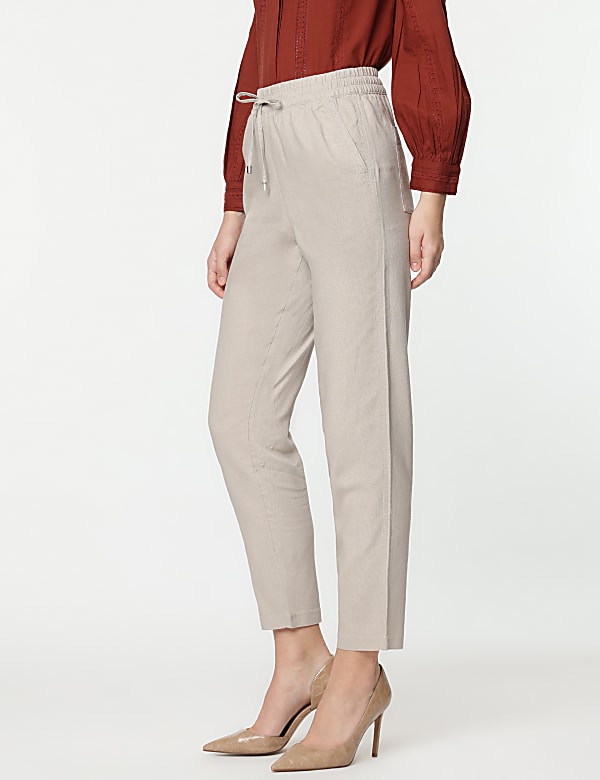 Linen Rich Straight Leg Trousers