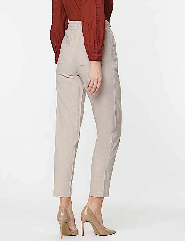Linen Rich Straight Leg Trousers
