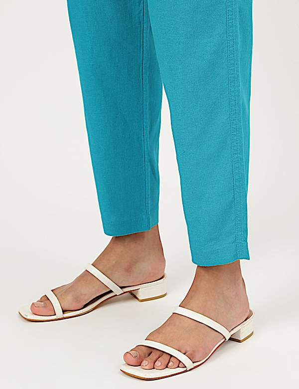 Linen Rich Straight Leg Trousers