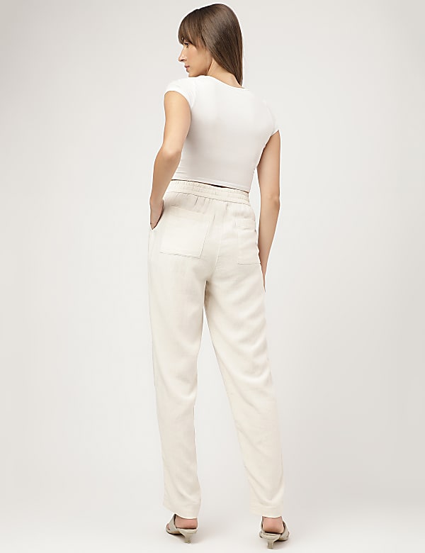 Linen Rich Straight Leg Trousers