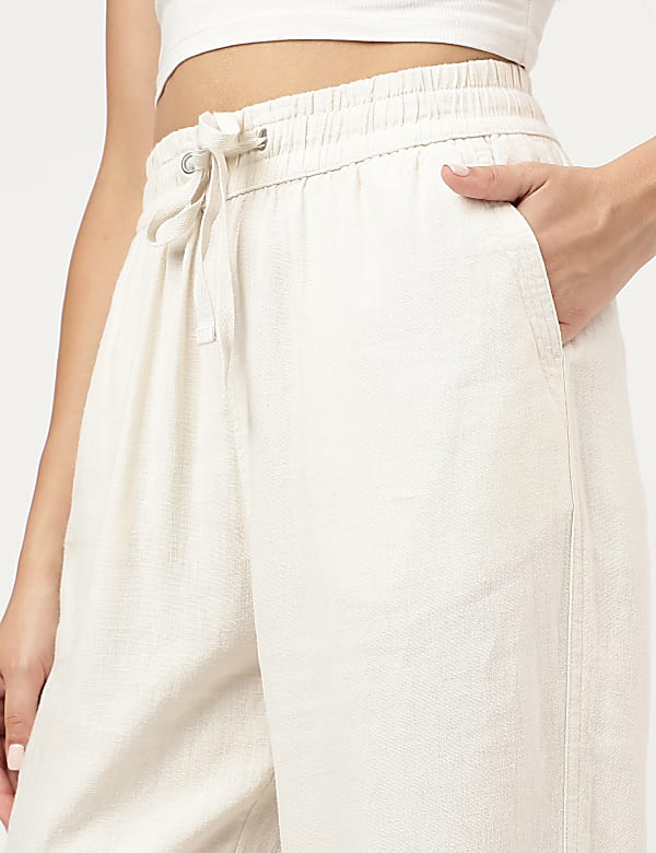 Linen Rich Straight Leg Trousers