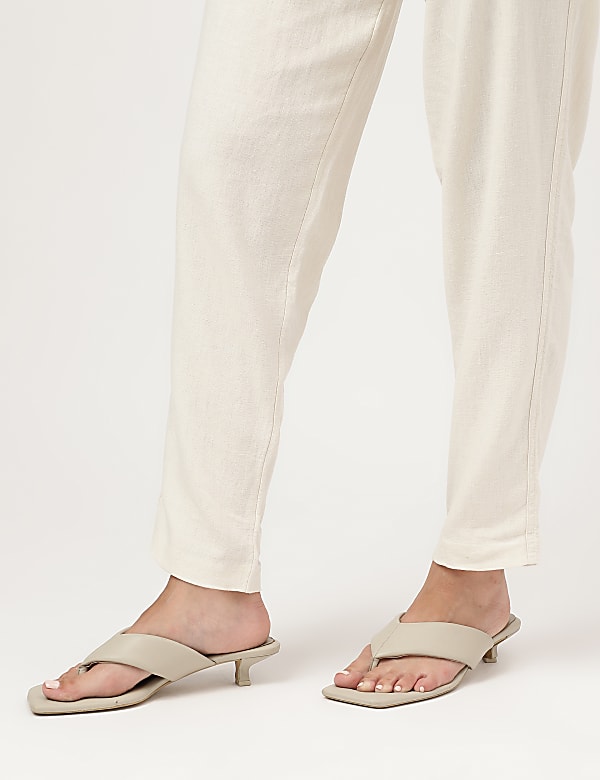 Linen Rich Straight Leg Trousers