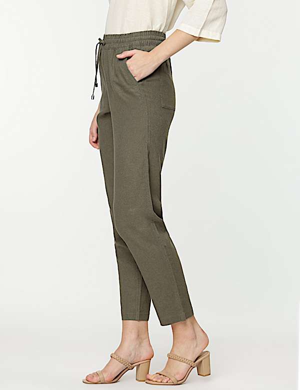 Linen Rich Straight Leg Trousers