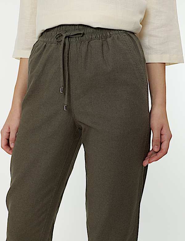 Linen Rich Straight Leg Trousers
