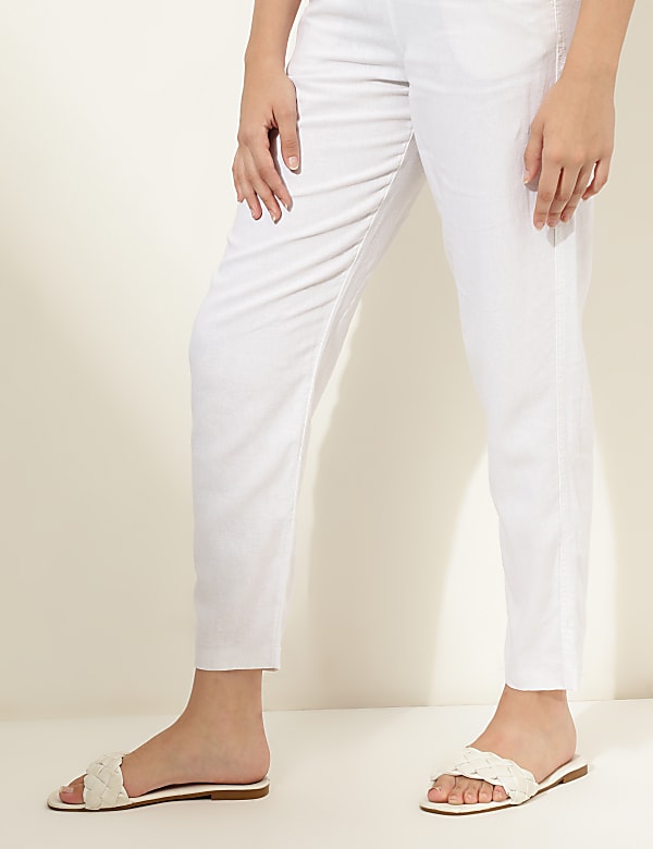 Linen Rich Straight Leg Trousers