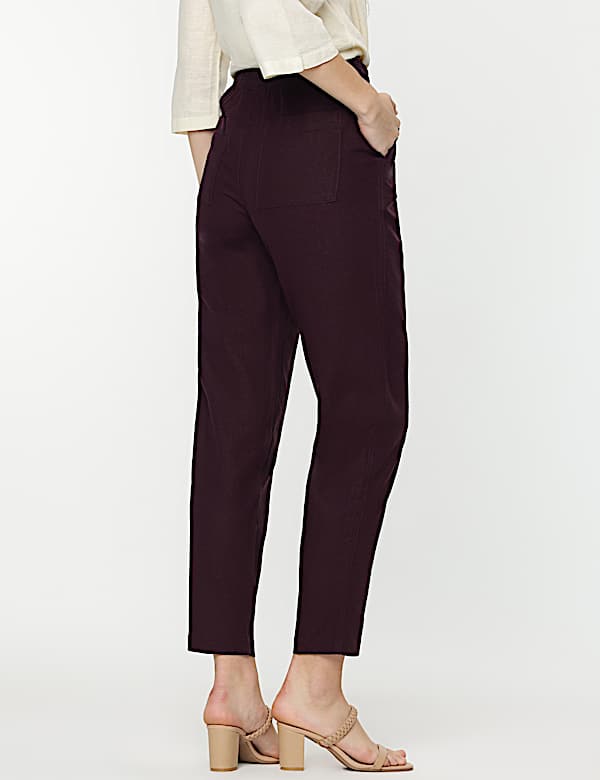 Linen Rich Straight Leg Trousers